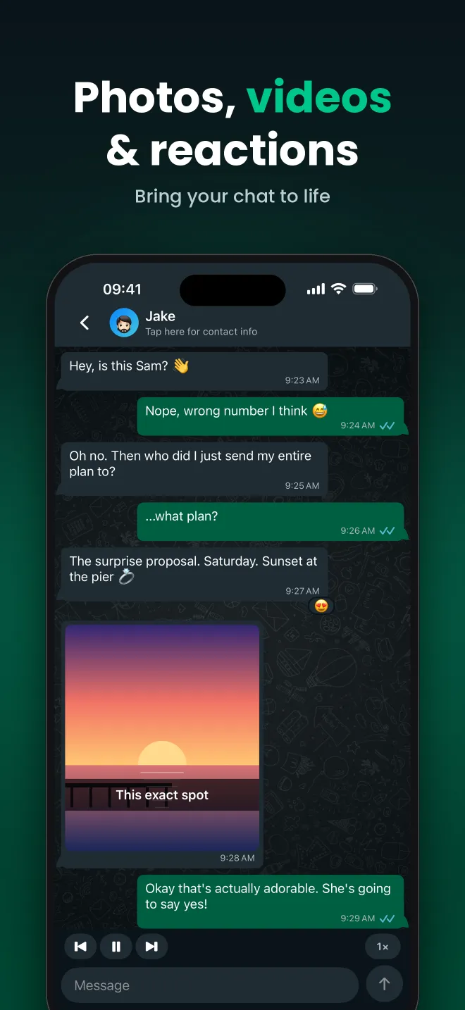 FauxChat app screenshot: Fake Chat Prank App